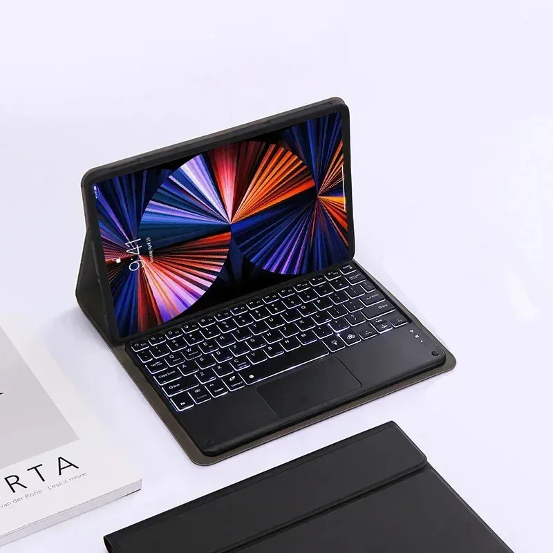 Tablet Accessories Amazon - Funda con teclado retroiluminado para tabletas