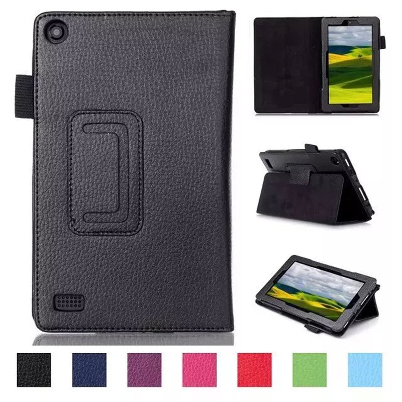 Tablet Accessories Amazon - Funda de cuero tipo libro para