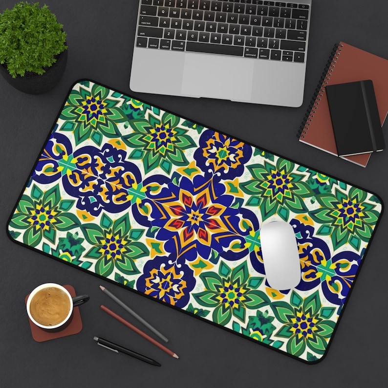 Office Table Accessories Unique - Tapete de mesa floral colorido, decoración