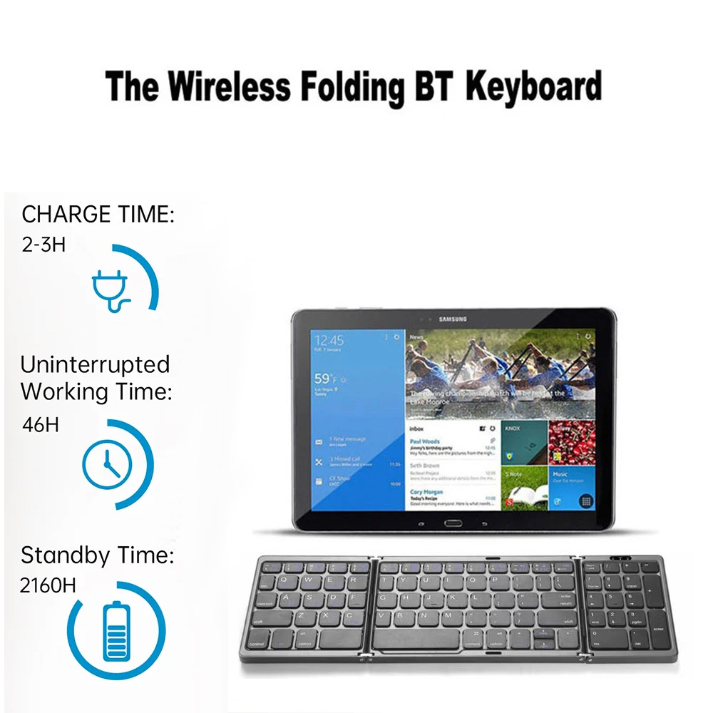 Teclado Bluetooth triple, Mini - Android Tablet Gaming Accessories reseña y precio