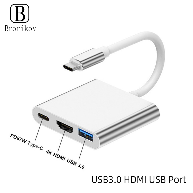 Hub USB tipo C 3 en 1 a HDMI 4 - Tablet Pc Accessories reseña y precio