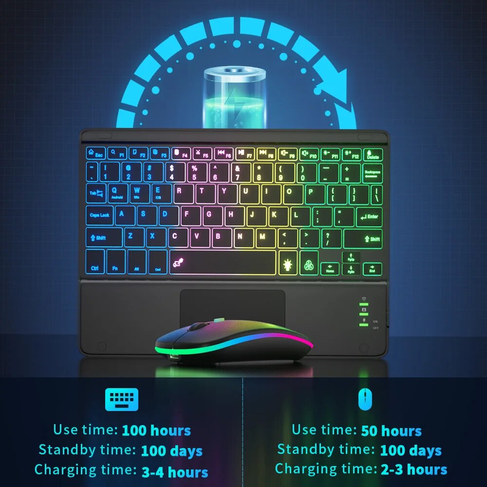 Teclado Bluetooth con panel tá - Accessories For Android Tablet reseña y precio