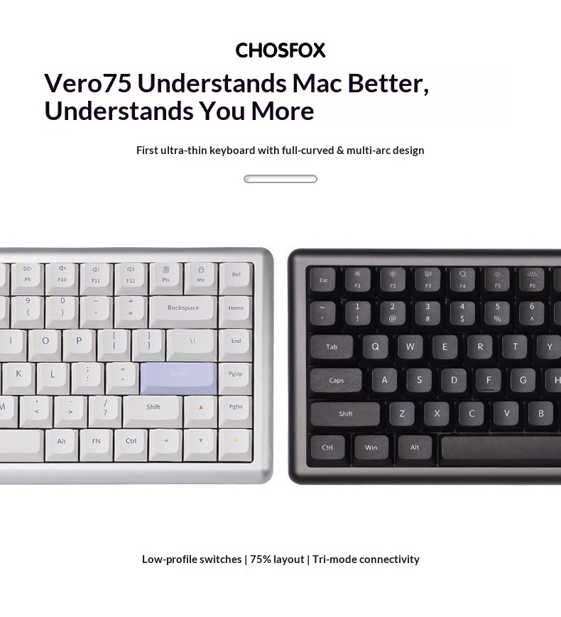 Teclado Mecánico Vero75 de Per - Android Tablet Gaming Accessories reseña y precio