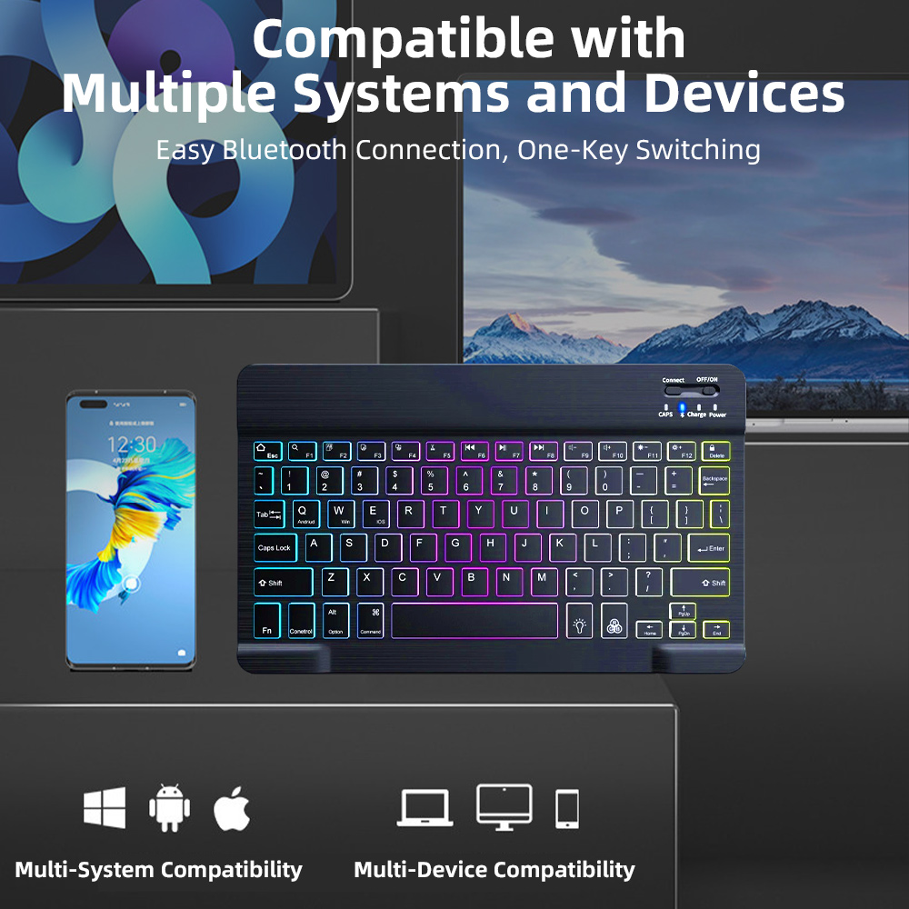 Teclado Bluetooth Retroilumina - Android Tablet Gaming Accessories reseña y precio